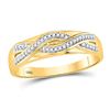 Image 2 : Diamond Cluster Matching Wedding Set 3/8 Cttw 10KT Yellow Gold