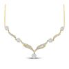 Image 1 : Round Diamond Cluster Y-Shape Necklace 3/4 Cttw 14KT Yellow Gold