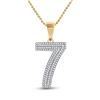 Image 1 : Round Diamond Number 7 Charm Pendant 3/8 Cttw 10KT Yellow Gold