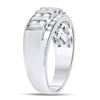Image 2 : Round Diamond Wedding Channel Set Band Ring 1 Cttw 14KT White Gold