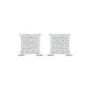 Image 2 : Round Diamond Square Earrings 1/20 Cttw 10KT White Gold