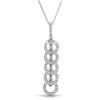 Image 1 : Natural 0.43 CTW Diamond Necklace 14K White Gold - REF-50K4R