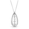 Image 1 : Natural 1 CTW Diamond Necklace 14K White Gold - REF-168W3H