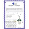 Image 2 : Genuine 4.5 ctw Pearl & Emerald Necklace 14KT Rose Gold - REF-25P8H