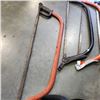 Image 2 : 5 BOW SAWS WITH HANDSAW AND CRAFTS MAN ELECTRIC HEDGE TRIMMER WORKING