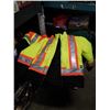 Image 3 : 2 HIGH VIS INSULATED JACKETS SIZE LARGE AND MEDIUM WITH BAG AND KAMIK SIZE 9 STEEL TOE RUBBER BOOTS