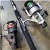 Image 2 : 2 COLLAPSIBLE FISHING RODS WITH WATERTITE METAL TACKLE BOX AND CONTENTS