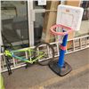 Image 1 : Little tyke's basketball hoop and movello bike No front wheel or seat