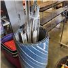 Image 2 : APPROX 14 FT ALL METAL CORRUGATED POOL WITH BRACKETS, NO LINER