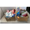 Image 1 : 2 BOXES OOF BURTON STUFFED ANIMALS, KIDS BOOKS, DVDS