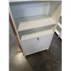 Image 2 : WHITE BOOKSHELF WITH DROP DOWN LOCKING DOOR