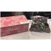 Image 1 : PINK BOX AND LARGE BAG OF COSTUME JEWELLERY