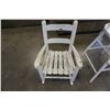 Image 2 : WHITE KIDS ROCKING CHAIR AND STOOL