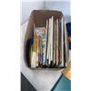 Image 2 : BOX OF VINTAGE HARDCOVER BOOKS AND MAGAZINES WITH BRASS BOAT PLAQUE
