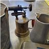 Image 2 : METAL BUCKET WITH  VINTAGE BLOW TORCH, CREDIT MACHINE, PEPSI BOTTLE AND MORE
