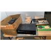 Image 1 : BOX OF SONY STR-DE197 RECIVER, REALISTIC SCT-7 CASSETTE DECK AND MORE