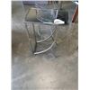 Image 2 : CHROME MIRROR TOP ENDTABLE WITH WIRE CORNER SHELF