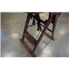 Image 8 : VINTAGE WOODEN HIGHCHAIR WITH PLASTIC PROTECTIVE TOP