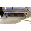 Image 1 : MODERN LEATHER LOOK BENCH - 55 INCHES WIDE