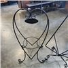 Image 2 : 2 FOLDING METAL WELCOME PLANT HOLDERS WITH FOLDING METAL STAND