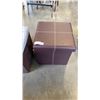 Image 2 : 2 BROWN FOLDING STORAGE OTTOMANS WITH CONTENTS