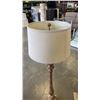 Image 8 : 2 FLOOR LAMPS - ONE WOOD, ONE METAL