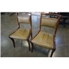 Image 2 : 2 VINTAGE CARVED STUDDED CHAIRS