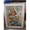 Image 2 : MIXED MEDIUA PAINTING 'TREE OF LIFE' - INDISTINCT SIGNATURE