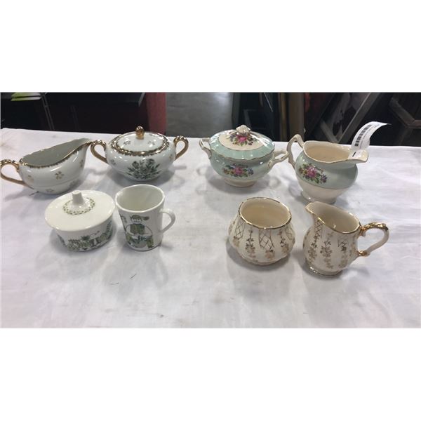 4 CHINA CREAM AND SUGARS - SADLER, YCTC, FIGGIO NORWAY AND OLD CHELSEA IRONSTONE