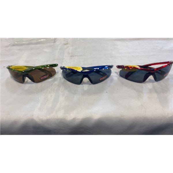 3 PAIRS NEW RYDERS AERO SUNGLASSES - RETAIL $150