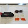 Image 1 : NEW RYDERS R136 RTX GREY AND RED SUNGLASSES WITH INTERCHANGEABLE LENSES AND CASE - RETAIL $59