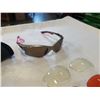 Image 2 : NEW RYDERS R136 RTX GREY AND RED SUNGLASSES WITH INTERCHANGEABLE LENSES AND CASE - RETAIL $59