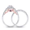 Image 4 : Diamond Bridal Wedding Ring Band Set 3/4 Cttw 14kt Two-tone Gold