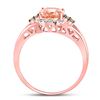 Image 4 : Oval Morganite Fashion Solitaire Ring 2 Cttw 10kt Rose Gold
