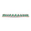 Image 2 : Emerald Stackable Band Ring 1/8 Cttw 10kt Rose Gold