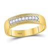 Image 3 : His Hers Diamond Cluster Matching Wedding Set 3/4 Cttw 10kt Yellow Gold