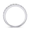Image 4 : Diamond Single Row Band Ring 1/2 Cttw 10kt White Gold