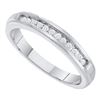 Image 1 : Diamond Single Row Band Ring 1/8 Cttw 10kt White Gold