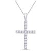 Diamond Cross Pendant 1/3 Cttw 10kt White Gold