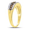 Image 3 : Brown Diamond Band Ring 1/2 Cttw 14k Yellow Gold