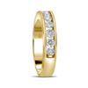 Image 4 : Diamond Wedding Channel Set Band 1 Cttw 14kt Yellow Gold