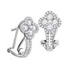 Diamond Hoop Fashion Earrings 1 Cttw 10kt White Gold