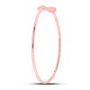 Image 3 : Diamond Arrow Bangle Bracelet 1/10 Cttw 10kt Rose Gold