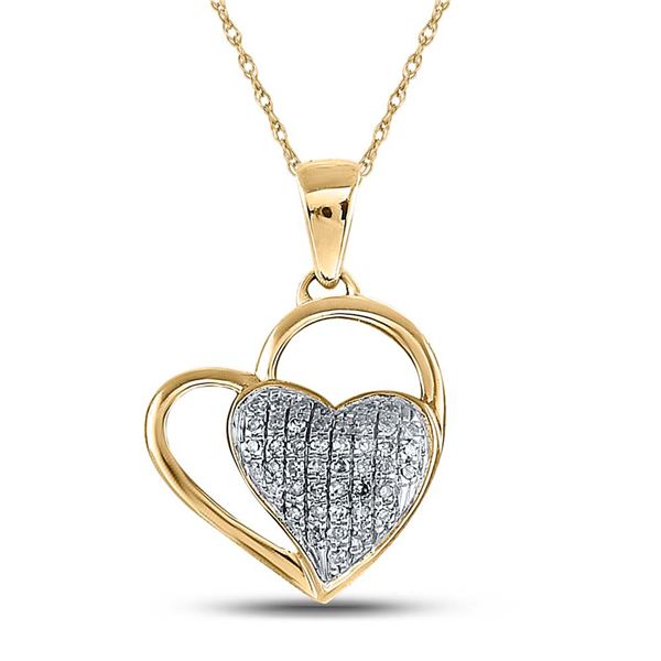 Diamond Heart Pendant 1/10 Cttw Sterling Silver