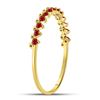 Image 3 : Ruby Single Row Stackable Ring 1/8 Cttw 10kt Yellow Gold