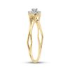 Image 4 : Diamond Solitaire Promise Ring 1/10 Cttw 10kt Yellow Gold