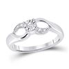 Image 1 : Diamond Solitaire Ring 1/20 Cttw Sterling Silver