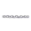 Image 4 : Diamond Classic Stackable Band Ring 1/20 Cttw 14kt White Gold