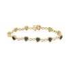 Image 1 : Brown Diamond Heart Bracelet 1-7/8 Cttw 10kt Yellow Gold