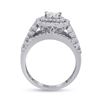 Image 4 : Princess Diamond Bridal Wedding Ring Band Set 1-3/4 Cttw 14kt White Gold